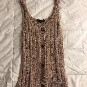 Knit button up tank